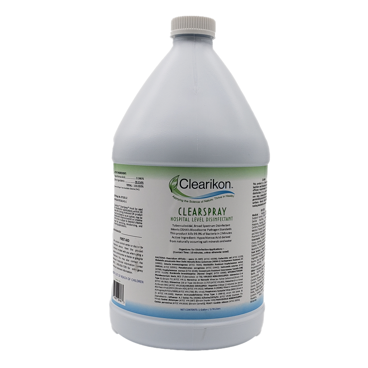 ClearSpray Disinfectant 1 Gal Best All Natural Disinfectant Cleaner