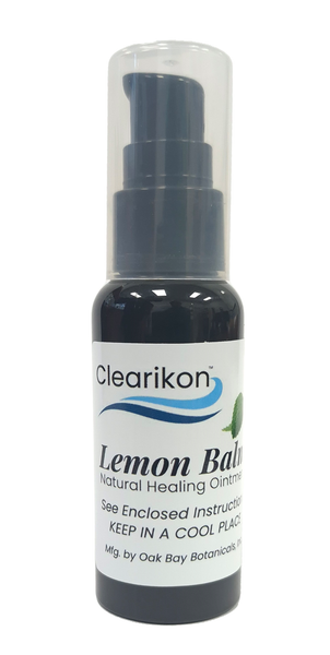 Clearikon Lemon Balm Gold Pump Bottle  - 1.5 fl oz | Healing Creme