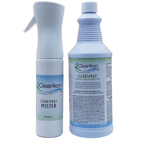 Clearikon ClearSpray Disinfectant - 1 Quart Size with Mister